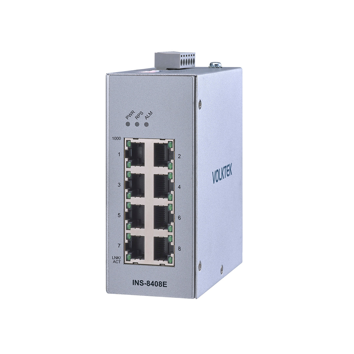 8埠工業 Premium 千兆乙太網路DIN導軌交換器 - INS-8408E