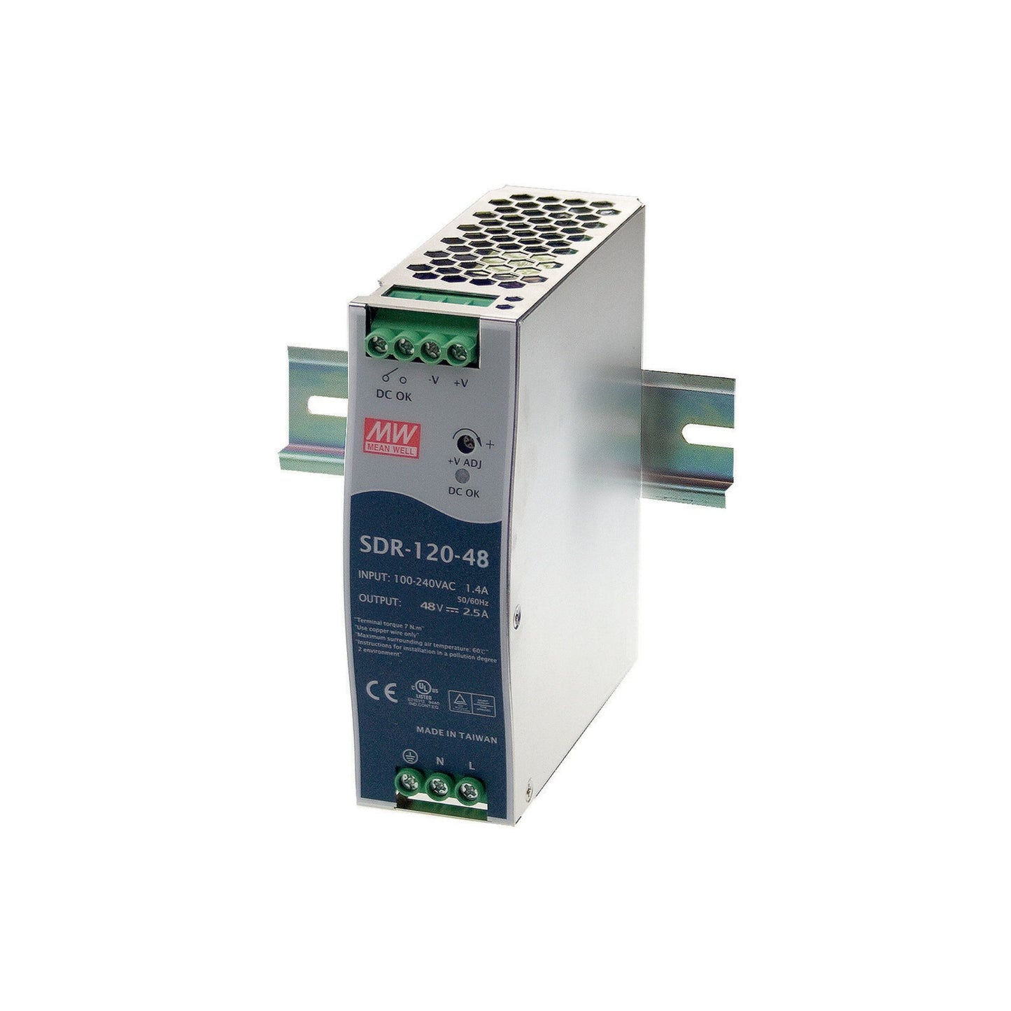 120W 48V 2.5A 導軌電源 - SDR-120-48