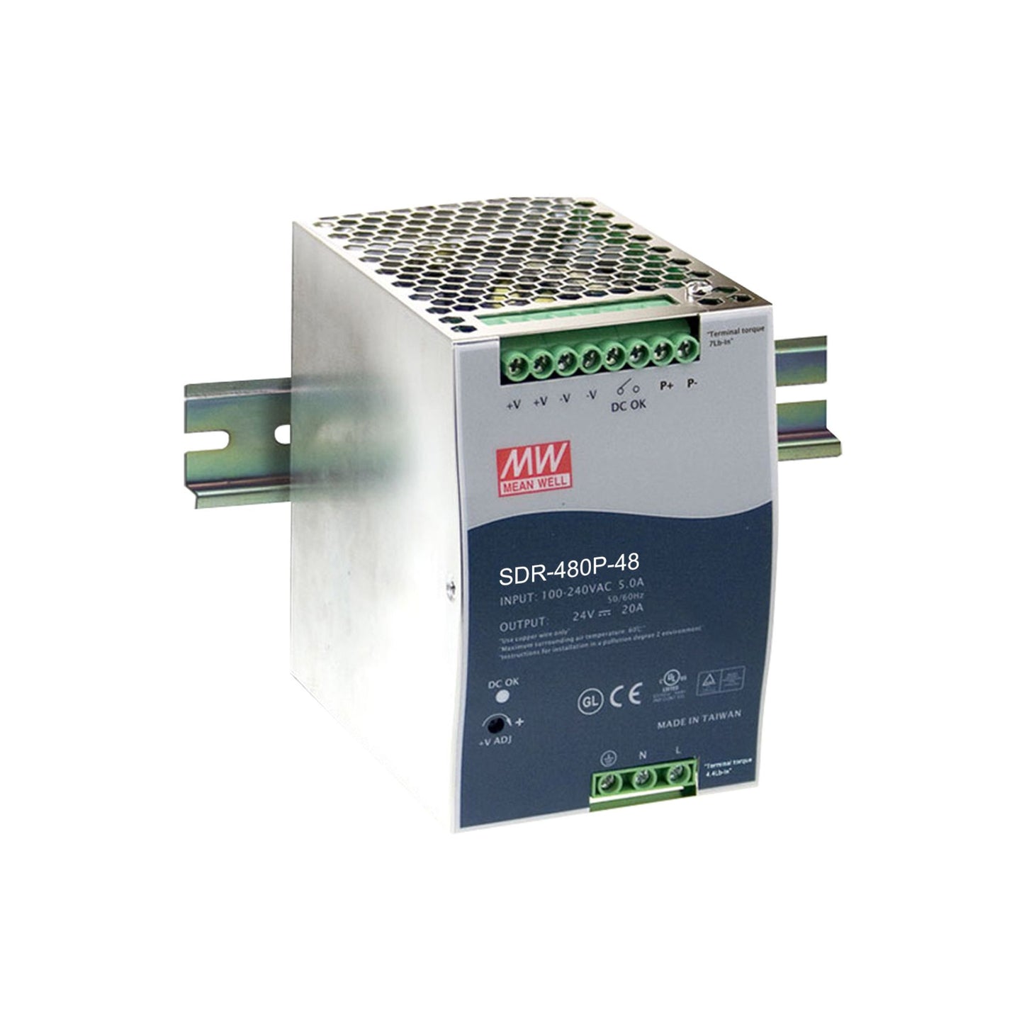 480W 48V 10A 導軌電源 - SDR-480P-48