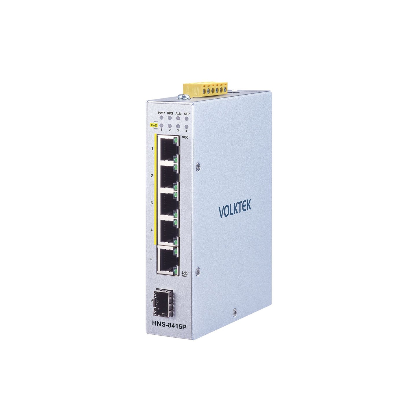 6-Port Industrial Gigabit PoE+ DIN-Rail Switch -HNS-8415P