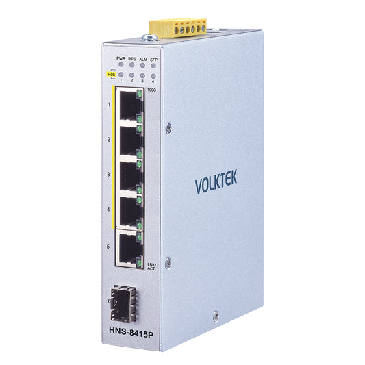 6 埠工業千兆 PoE+ DIN-Rail 導軌交換器 - HNS-8415P