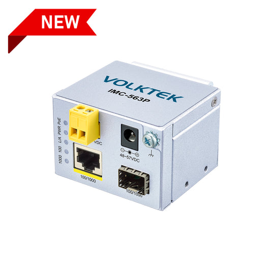 工業 SFP 至千兆 PoE+ 供電光纖轉換器 - IMC-563P