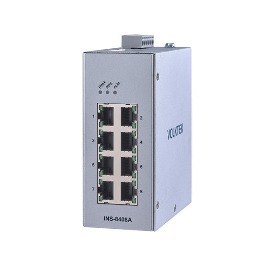 8 埠工業千兆乙太網路 DIN 導軌交換器 -INS-8408A