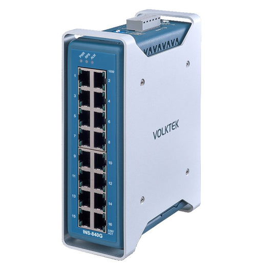 16-Port Industrial Premium Fast Ethernet DIN-Rail Switch - INS-840G