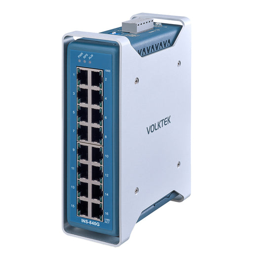 16 埠工業 Premium 乙太網路 DIN-Rail 導軌交換器 - INS-840G