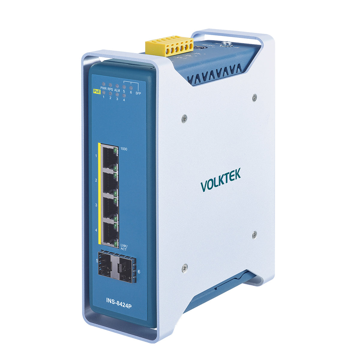 6埠工業千兆PoE+導軌式交換器 - INS-8424P