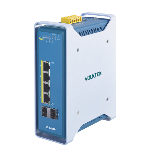 6埠工業千兆PoE+導軌式交換器 - INS-8424P