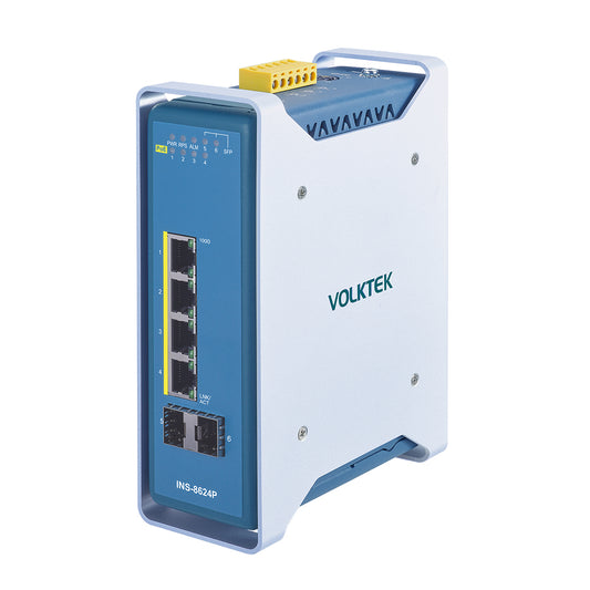 6-Port Industrial Gigabit Ethernet DIN-Rail Switch - INS-8624P