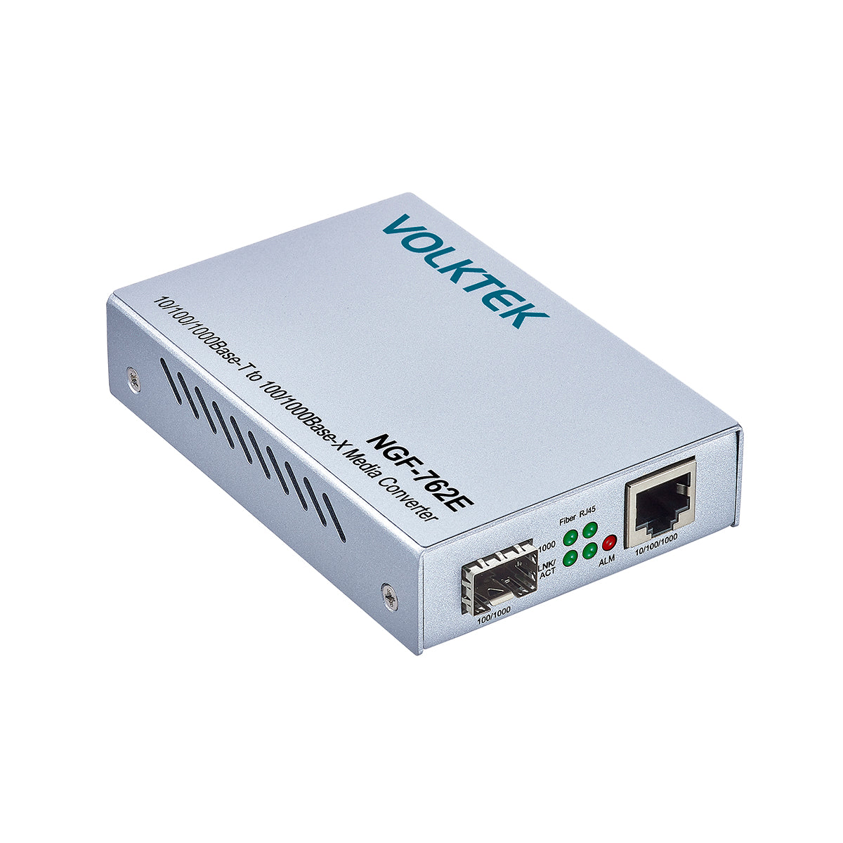 10/100/1000 RJ45 轉 100FX/1000Base-X 媒體轉換器 - NGF-762E – Volktek