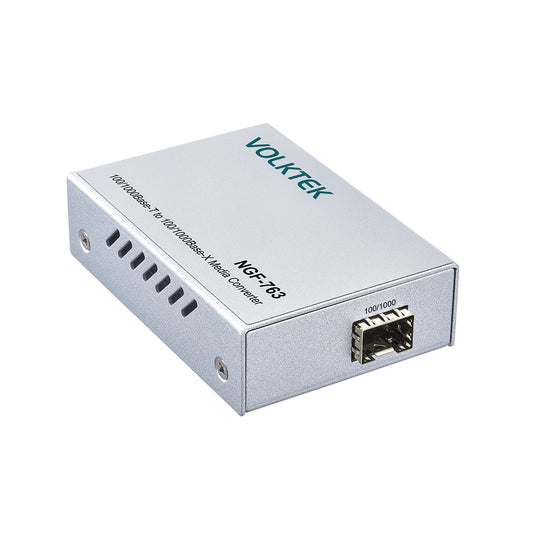 100/1000Base-TX 至 100FX/1000BASE-X SFP 光纖轉換器 - NGF-763